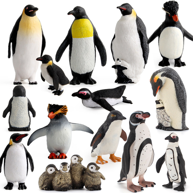 Cross-border Children's Cognitive Simulation Polar Marine Animal Penguin Model Emperor Penguin African Penguin Ornament Toy