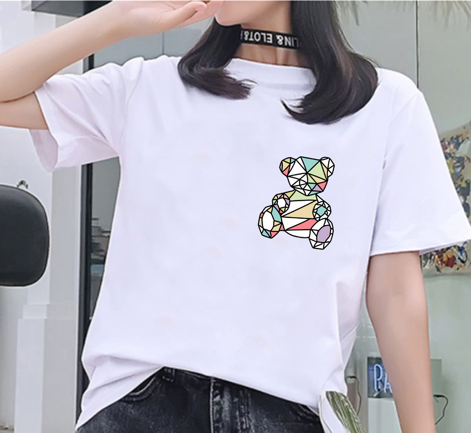 2021 new summer short-sleeved T-shirt women's clothing student Korean style loose plus size women's clothing factory wholesale one-piece delivery