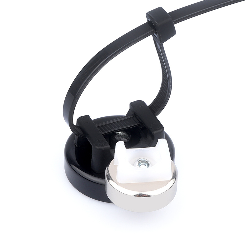 NdFeB Strong Magnetic Saddle-shaped Magnetic Tie Seat Magnetic Tie Sucker Tie Wire Tie Wire Artifact with Magnet Fixing Seat