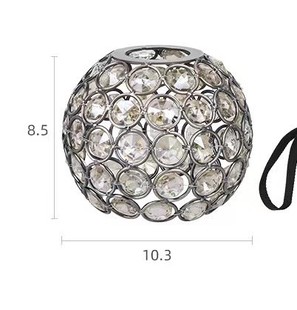 Lighting Accessories Crystal Lampshade 100 Large Opening Ball Camping Lamp Pearl Black Lampshade