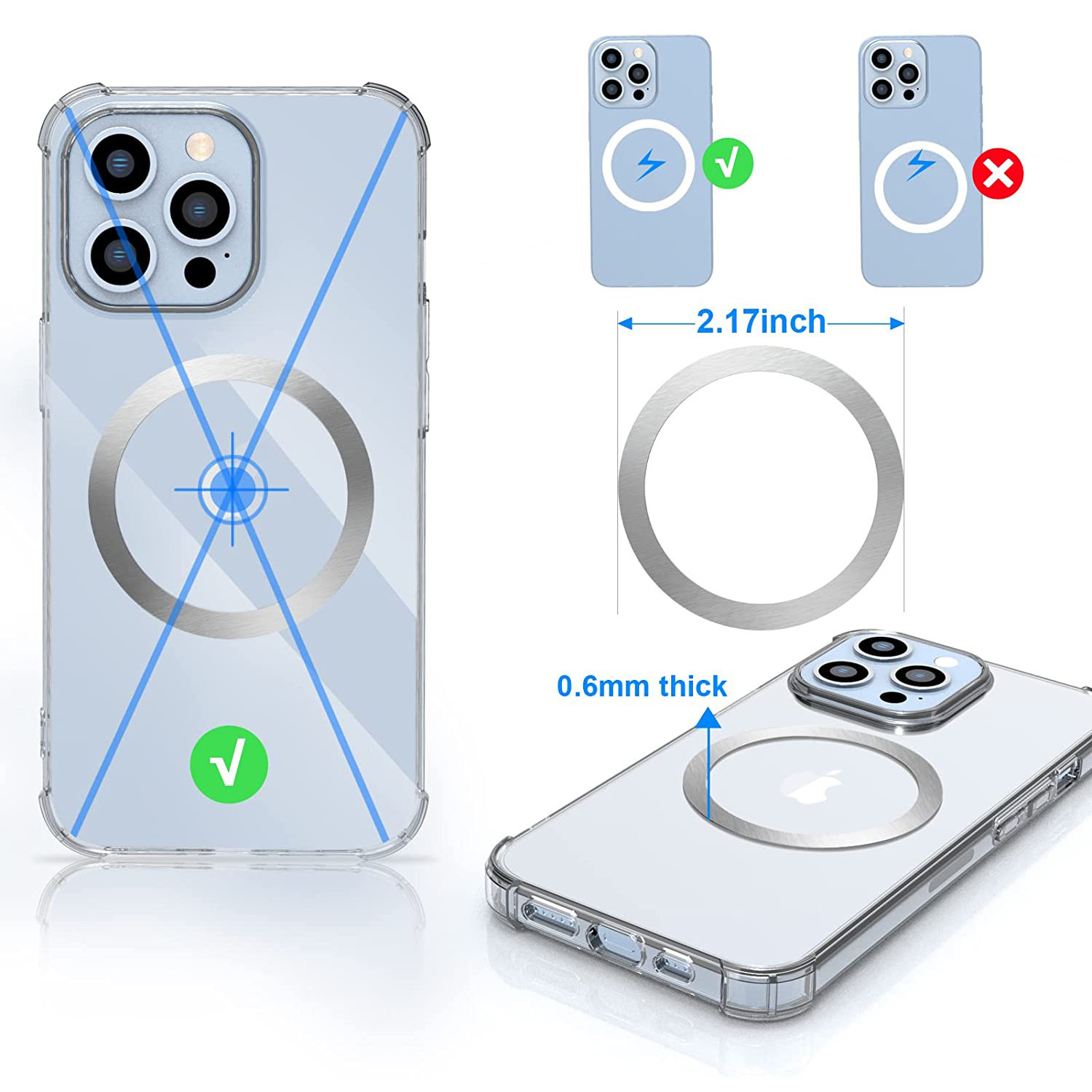 magsafe magnetic sheet ring magnetic attraction ring wireless charging ring ring magnetic sheet car ring magnetic attraction sticker