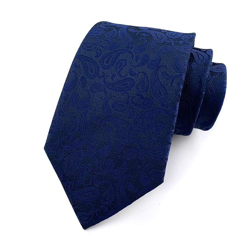 in stock wholesale men's tie jacquard yarn-dyed fabric small floral pattern business casual wedding groom tie