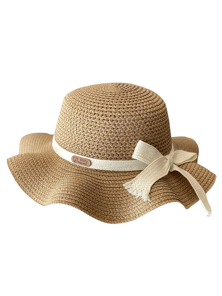 Children's Sunscreen Hat Summer Girl Sunshade Straw Hat Bag Set Baby Girl Beach Girl Sun Fisherman Hat