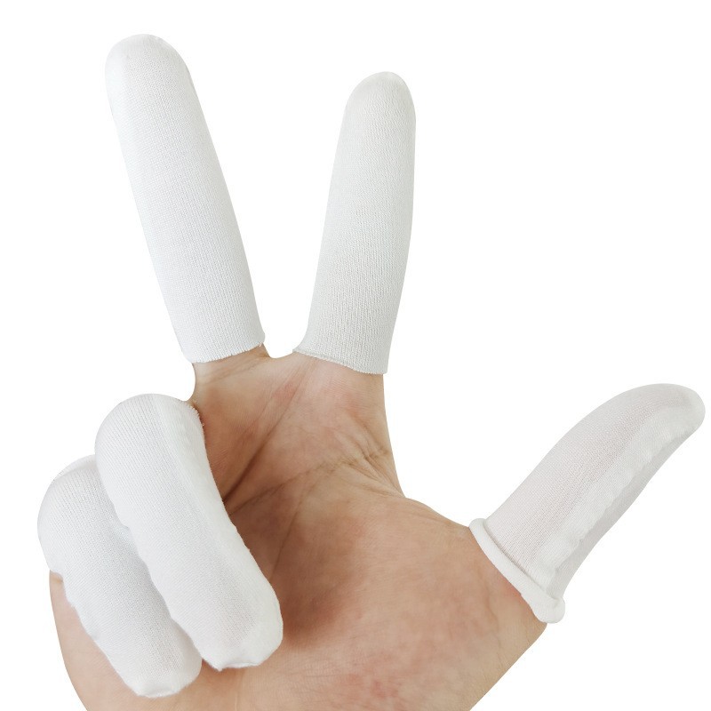 Wholesale cotton finger cover labor protection finger cover cotton sweat cloth breathable dustproof anti-static cloth finger cover wear-resistant