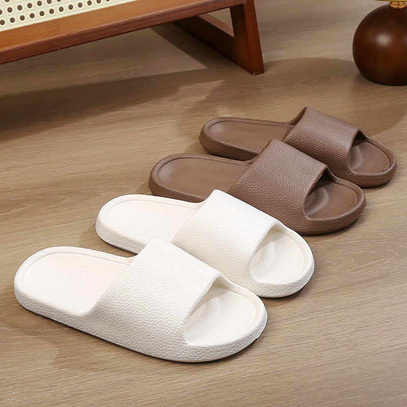 Popular imitation leather sandals for women Summer new couple cute indoor home non-slip slip shit feeling men's slippers one-piece delivery