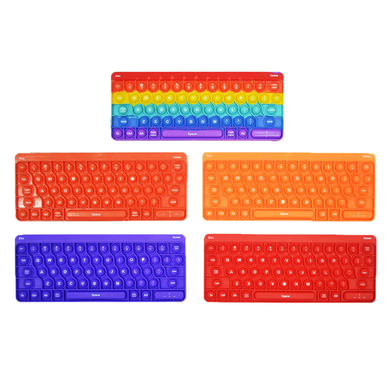 Cross-border Explosive Rainbow Keyboard Board Game Children's Interactive Silicone Toy Simulation Keyboard Anti-rodent Pioneer Press