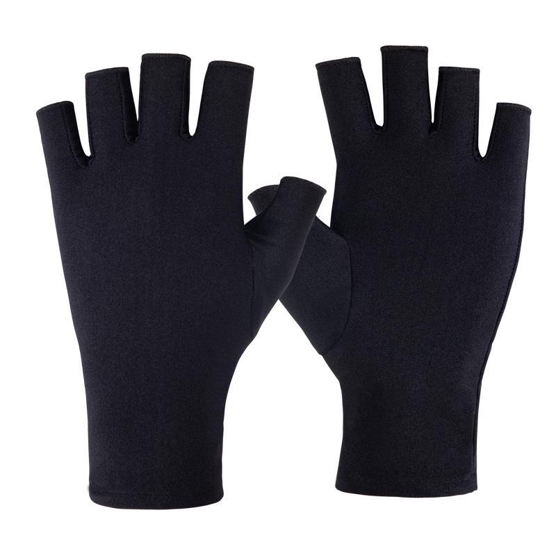 Male half finger black -1 pair