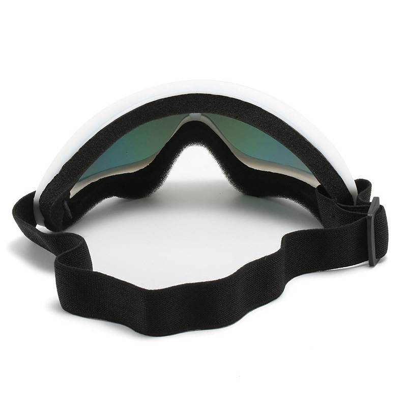 White dazzling winter ski glasses Motorcycle goggles Sports mountaineering goggles Outdoor riding glasses_voghion.com