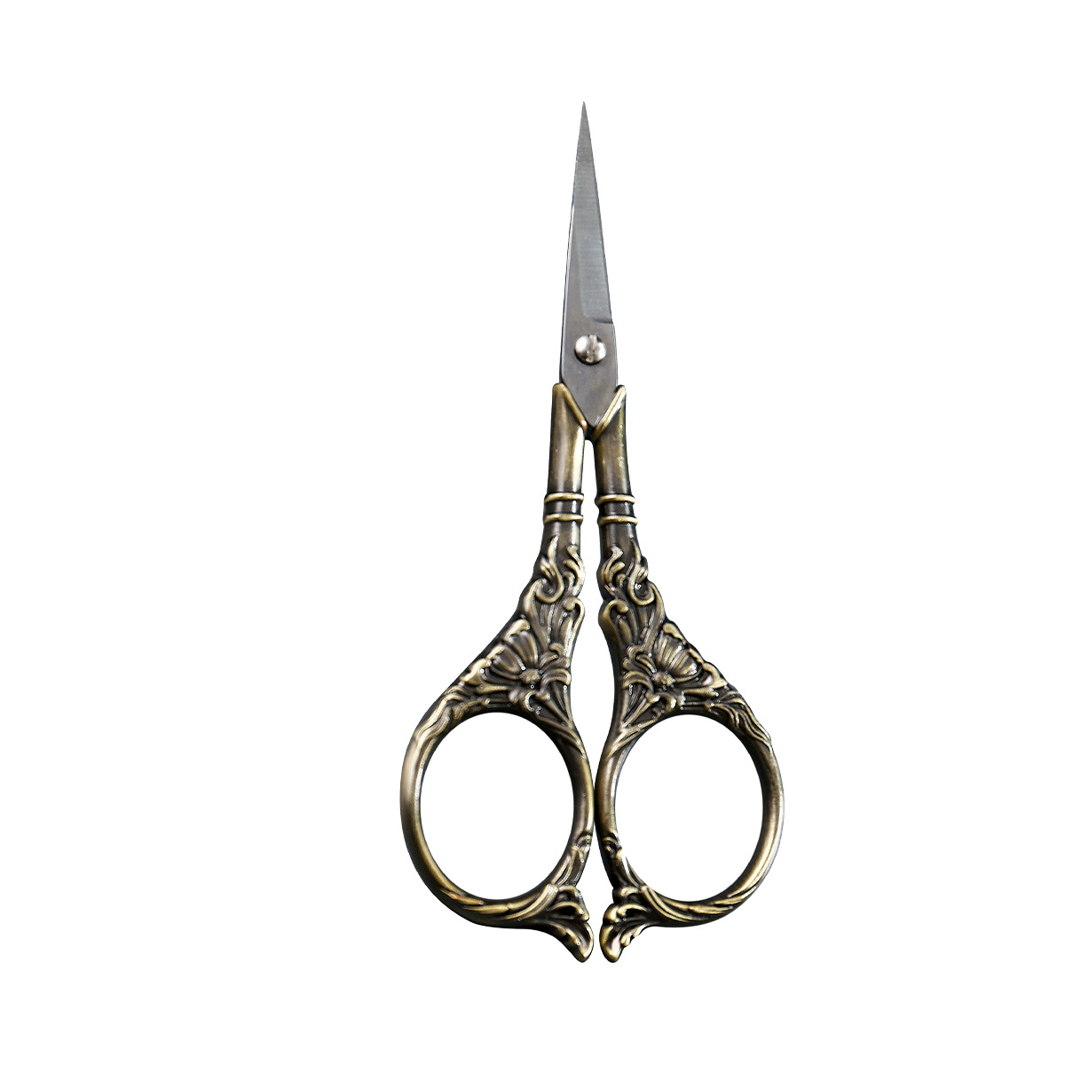 Stainless Steel Scissors Retro Home Student Thread Cutter Cross Stitch Flower Sewing Scissors Office Small Scissors