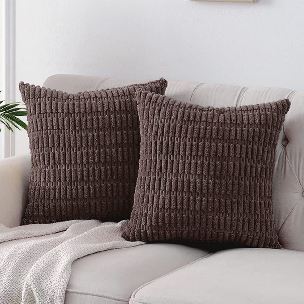 Amazon Nordic solid color corduroy pillowcase cushion cover car pillow waist pillow living room sofa bedroom hotel