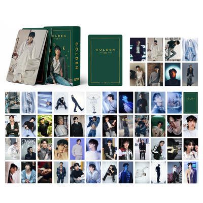 In stock Jungkook dark green card GOLDEN album solo small card 55 personal photos self-photo