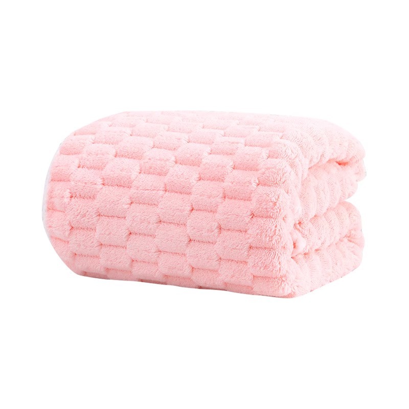 Cloud Pattern Coralline Fleece a-Grade Bath Towel, Quick Drying Wrap Towel, Thickened and Enlarged for Home Use, Wholesale Bath Towel