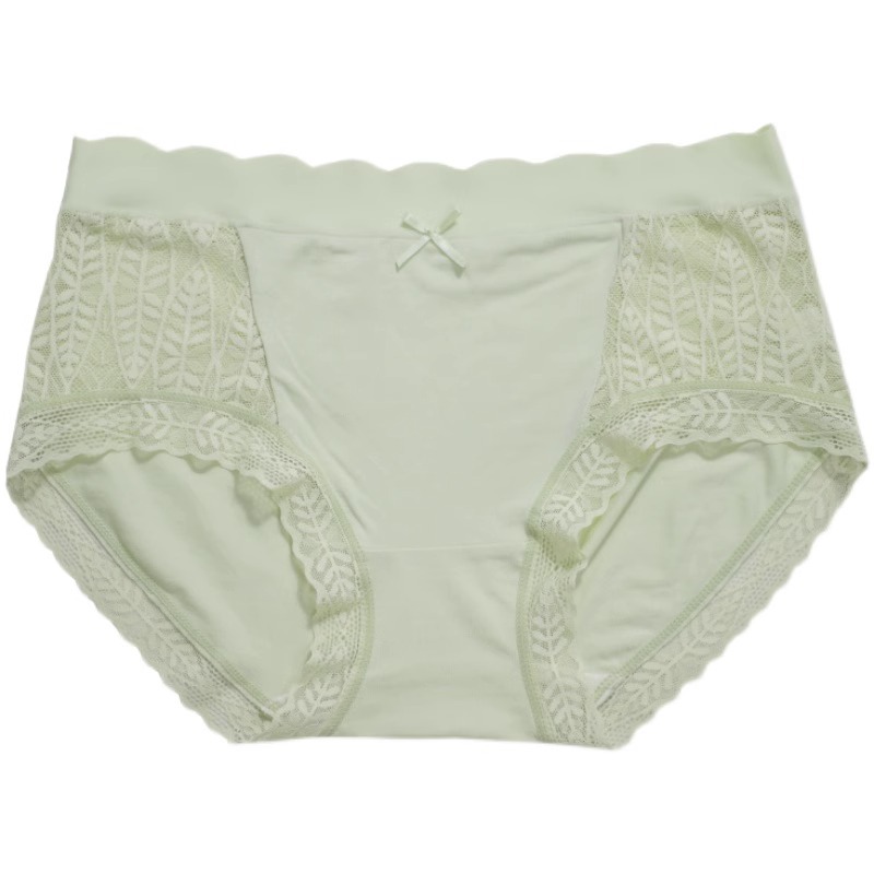 Women's Comfortable Mid-Waist Mulberry Silk Non-Trace Bacteriostatic Modal Lace Pure Desire Thin Summer Breathable Briefs
