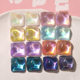 2024 new starry sky water ripple glitter square patch diy resin earring hair clip phone case material wholesale