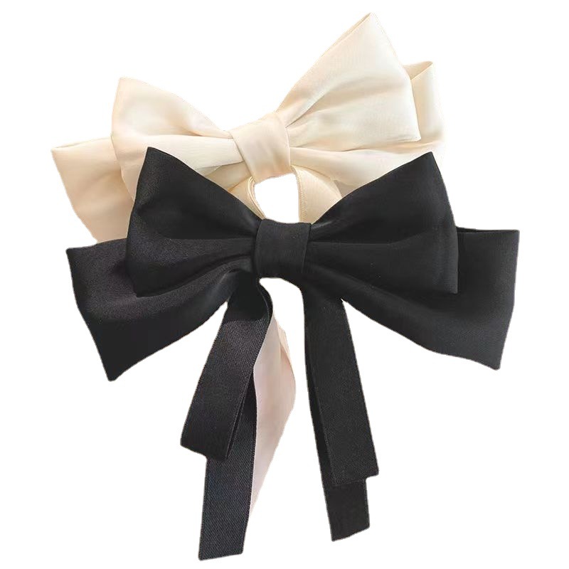 Hairpin Bow Hair Accessories Ribbon Temperament Hairpin Clip Ribbon Hairpin Headwear Back of Head Bow Clip_voghion.com