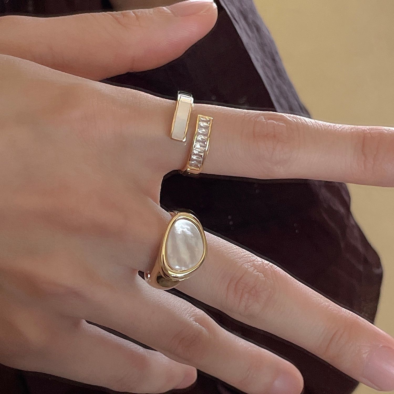 Emerald Design Sense Ring naiste tipptasemel Sense moodne seksikülm stiil niši avamisega sõrmesõrmus_voghion.com