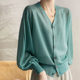 Summer lightweight breathable knitted cardigan women's sun protection shirt V-neck long sleeve solid color elegant casual coat women's wholesale fashion