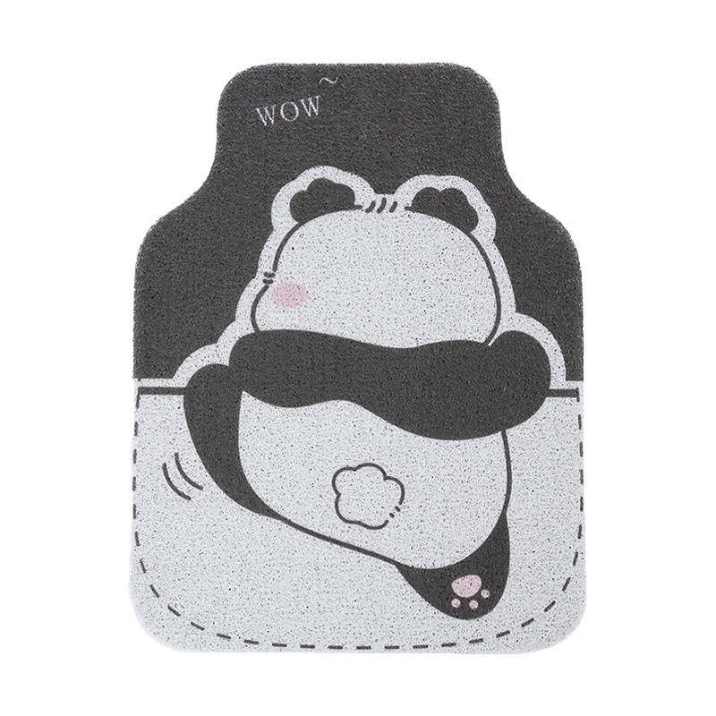 Wall-mounted panda car foot mat single piece wire ring non-slip stain-resistant car floor mat Four Seasons universal car supplies