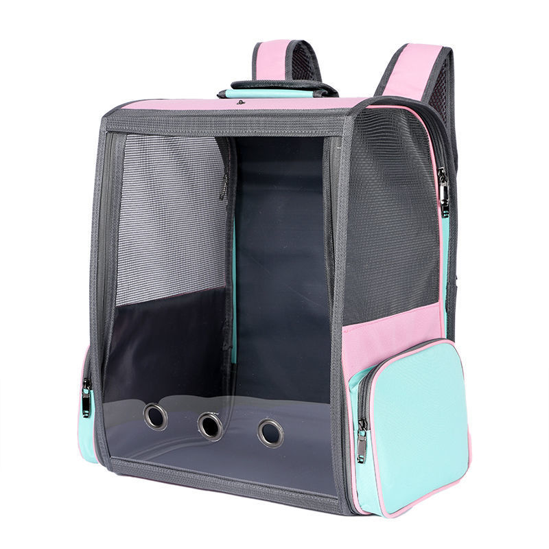 Pet Bag New Transparent Cloth Curtain Cat Bag Space Capsule Backpack Pet Backpack for Going Out Carrying Bag Dog Backpack