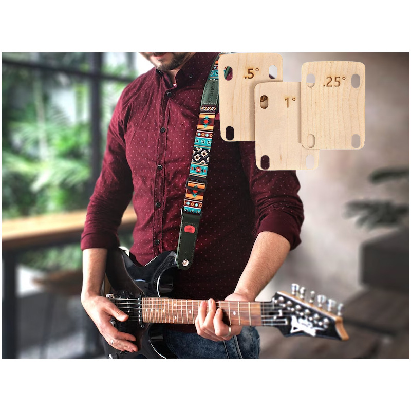 Amazon New 3 Pieces Guitar Neck Wooden Gasket Neck Bottom Adjustment Gasket Guitar Accessories