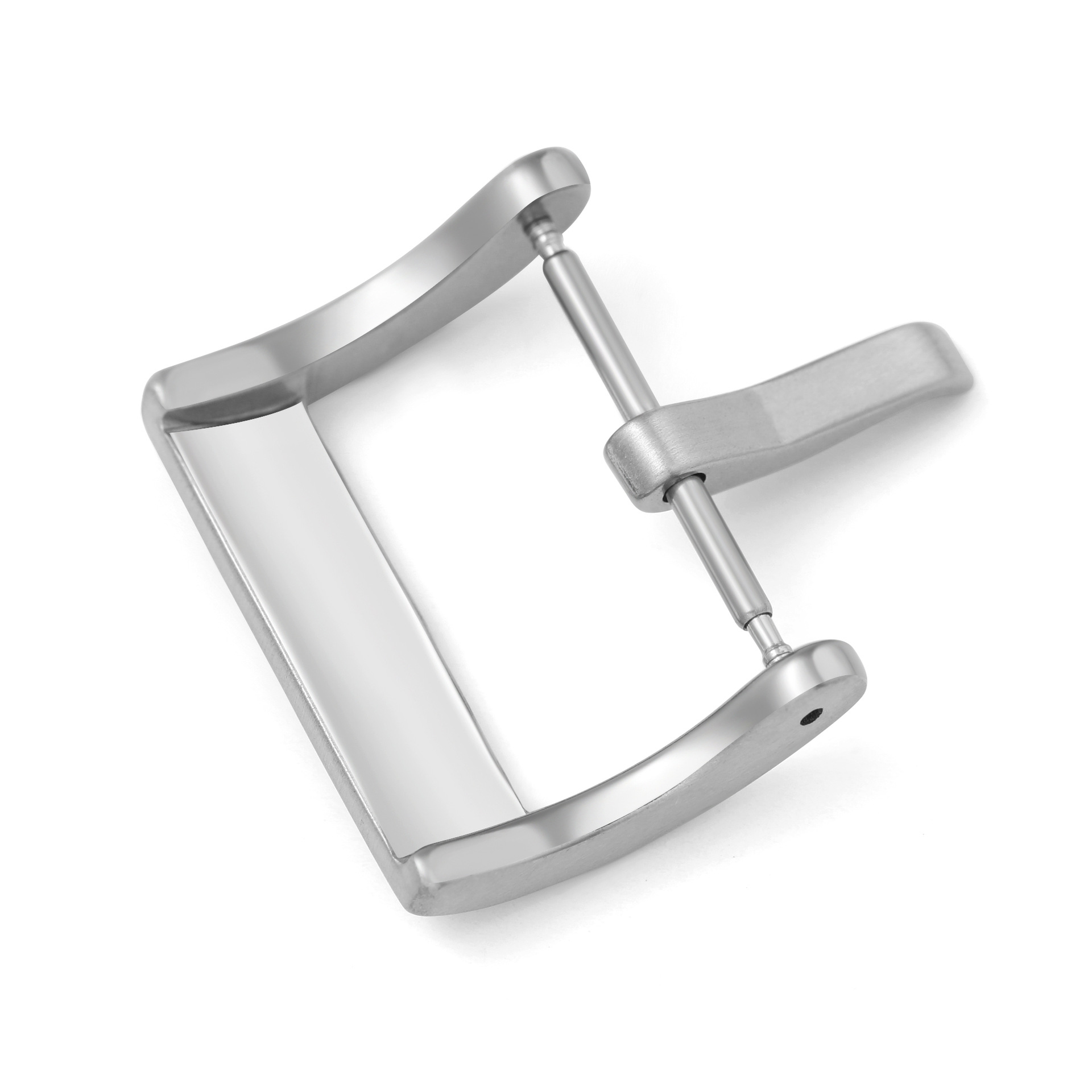 In stock 304 stainless steel watch buckle brushed frosted 3.0 solid lizai tongue cowhide silicone watch strap pin buckle