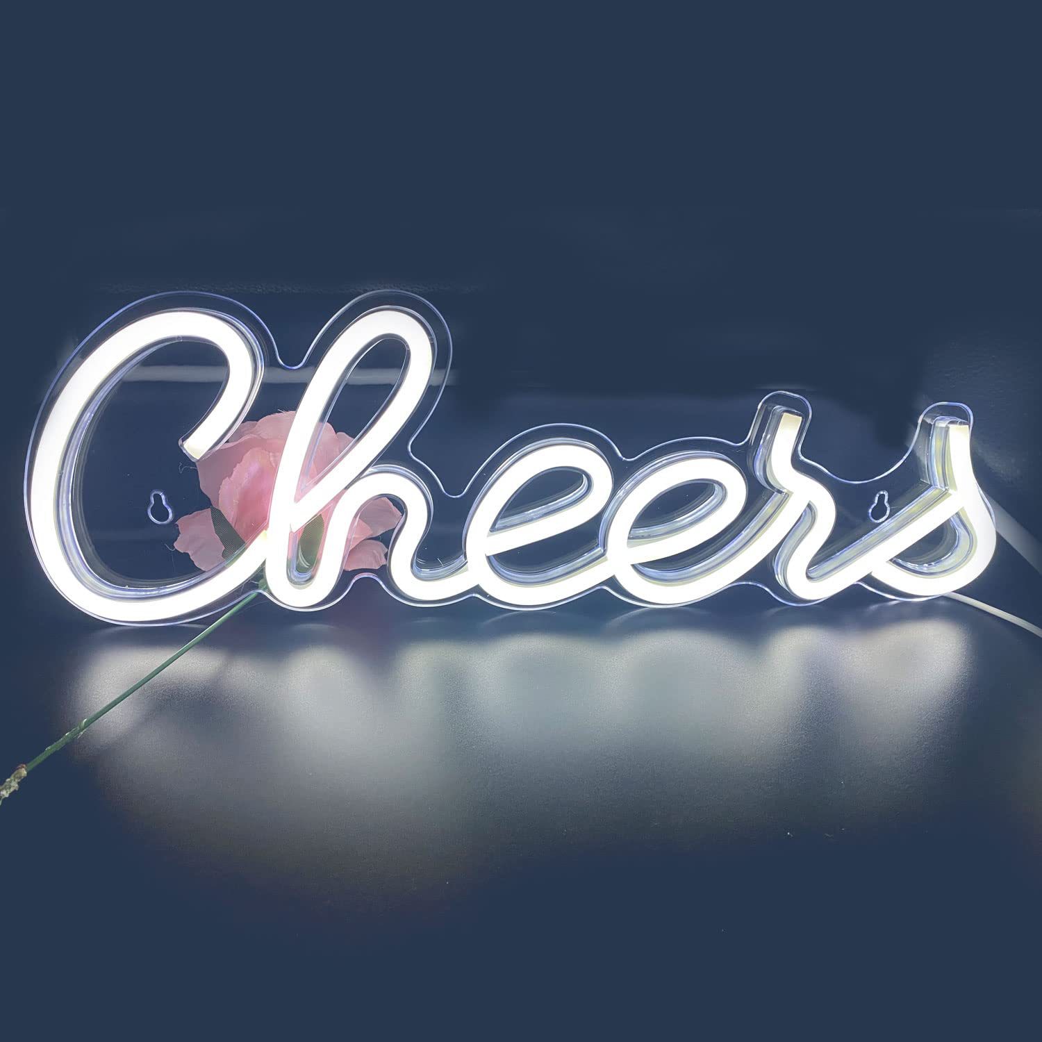 霓虹燈背板Cheers 適用於牆壁裝飾單身訂婚生日派對家庭酒吧裝飾