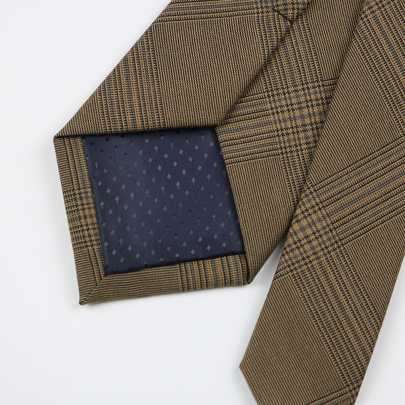 Plaid Tie Men's British Style Business Casual Suit Shirt High-end Striped Fashionable Tie Women's Hand Tie