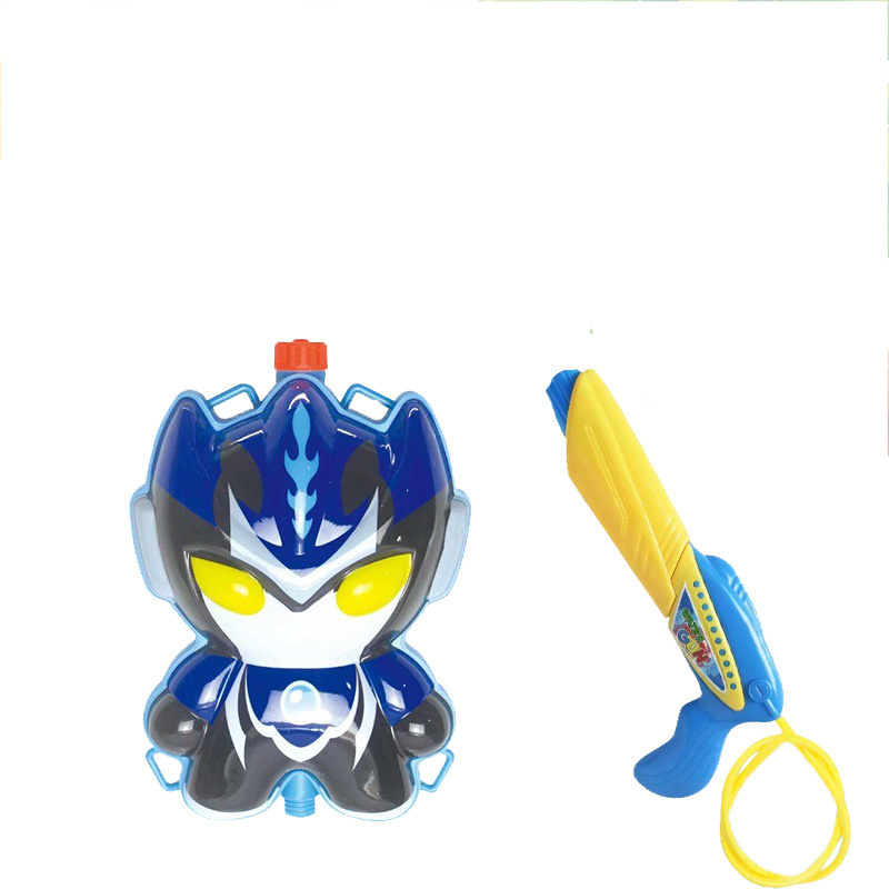 Backpack water gun toy children's large-capacity beach outdoor water gun pull-out kindergarten stall wholesale