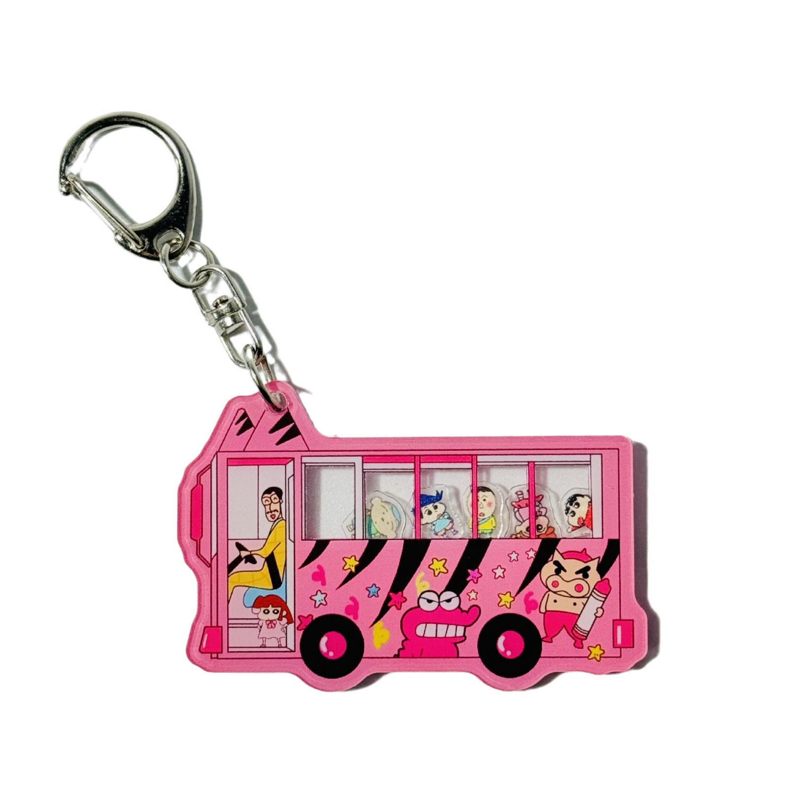 Little Red Book New Crayon little new school bus acrylic rocking music pendant desktop decoration keychain decoration acrylic