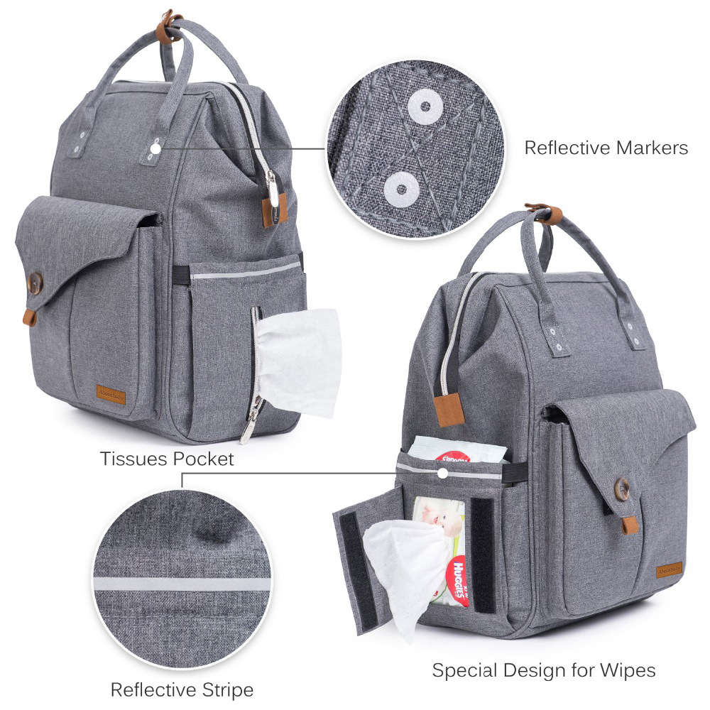 aboutbaby Shoulder Mummy Bag Waterproof Multifunctional Mother Bag Heat Preservation Decomposition Mother and Child Travel Dry and Wet Separation