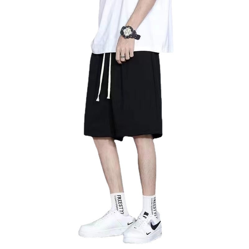 Shorts Men's Summer Fashionable Loose Solid Color All-match Casual Sports Five-length Pants Overwear Large Size Thin Hong Kong Style Pants