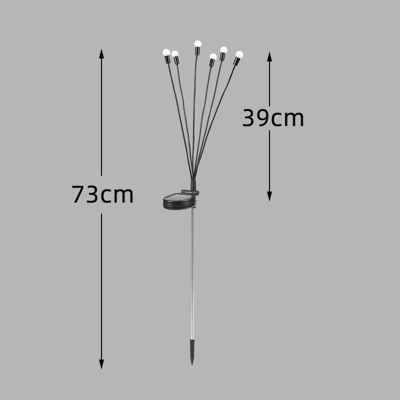 Cross-border Amazon solar firefly lights garden lights outdoor garden decoration wind-moving fireflies in the lawn