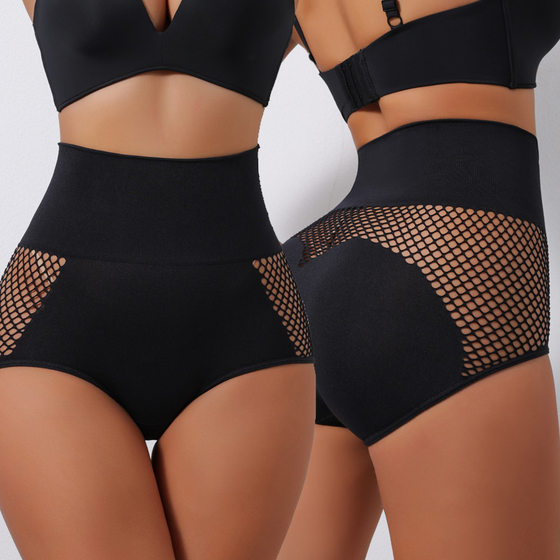 Cross-border Europe and the United States high waist waist hip pants breathable hole belly strong shaping hip hip postpartum waist