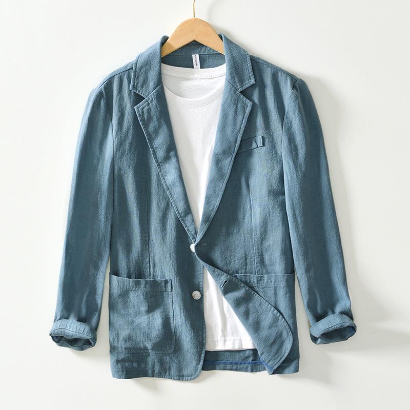 L988 business casual loose fashion solid color single-layer cotton and linen suit jacket jacket a generation of hair