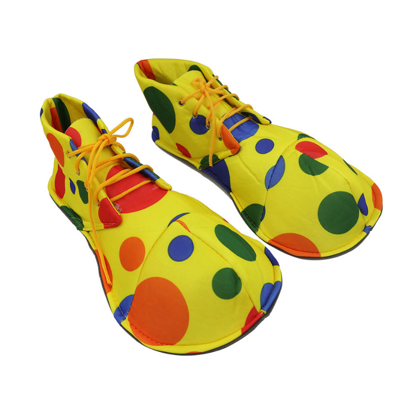 halloween-funny-performance-clown-polka-dot-shoe-covers-fabric-costume-props-clown-playing-big-head-shoe halloween-funny-performance-clown-polka-dot-shoe-covers-fabric-costume-props-clown-playing-big-head-shoe