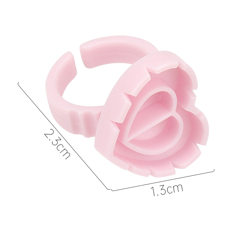 Wholesale Grafting False Eyelash Drop Glue Ring Cup 100/Pack Beauty Eyelash Blossom Ring Cup Glue Tray Tool