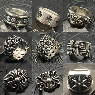 CH Chao Brand Crow Ring for Men and Women Couple Big Ring Cross Cross Cross Tomb Sword Guardian Wholesale