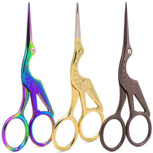 Retro Crane Shears 115mm Large Crane Shapes Crane Shears Handmade Cross-stitch Thorn Shears Home Office Shears