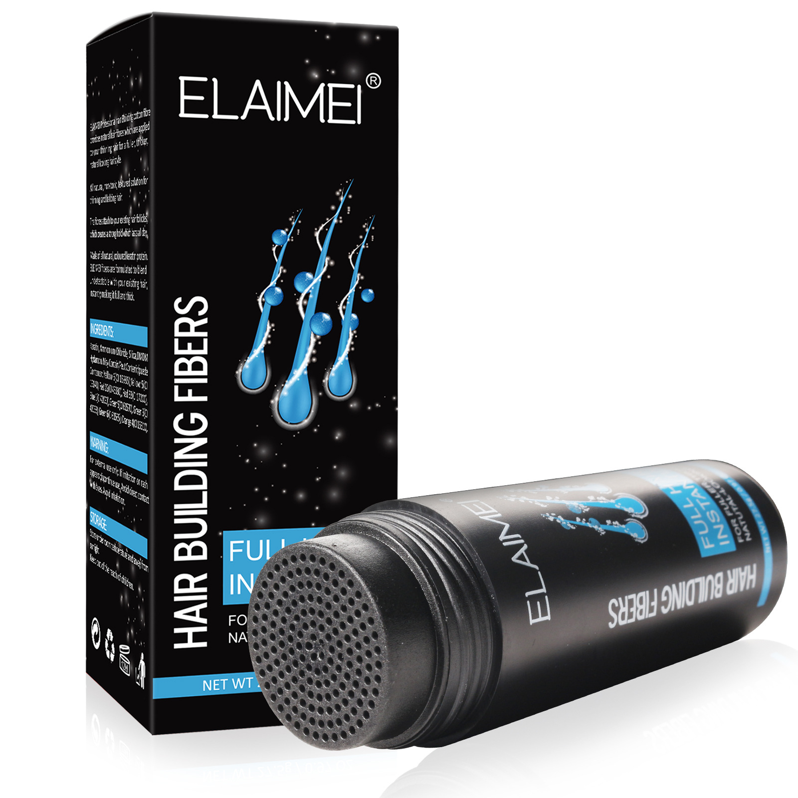 Elamei Hair Growth Fiber Powder Redressing Spray Hair Powder Instant Redressing Thick and Rapid Growth