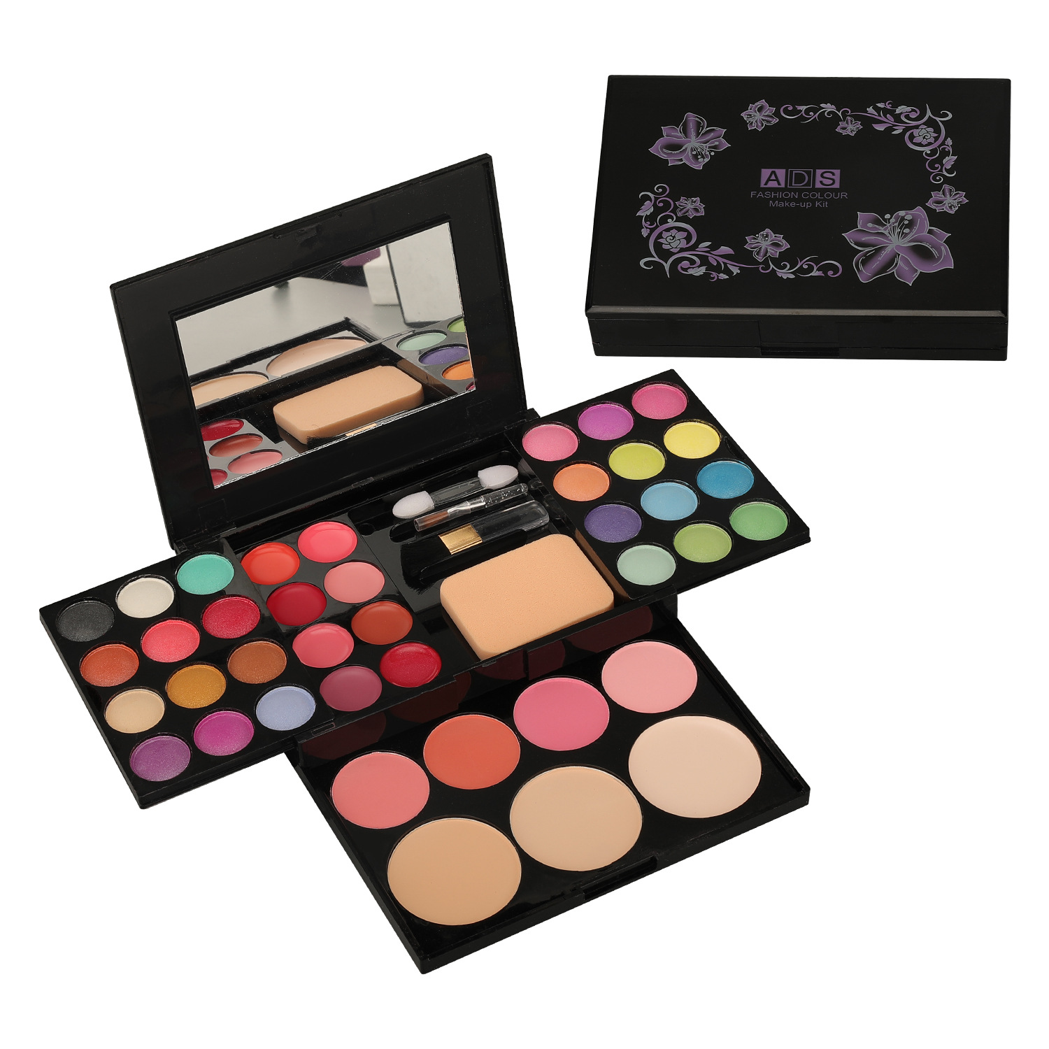 Cross-border ADS aidisi 6328 makeup eyeshadow plate 39 Color Eyeshadow plate lipstick powder cake lipstick makeup suit