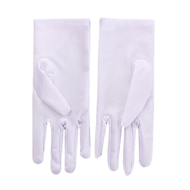 Gloves Sunscreen Summer Men's and Women's High Elastic Thin Nylon White Etiquette Windproof Dance Security Jewelry Quick-drying Performance