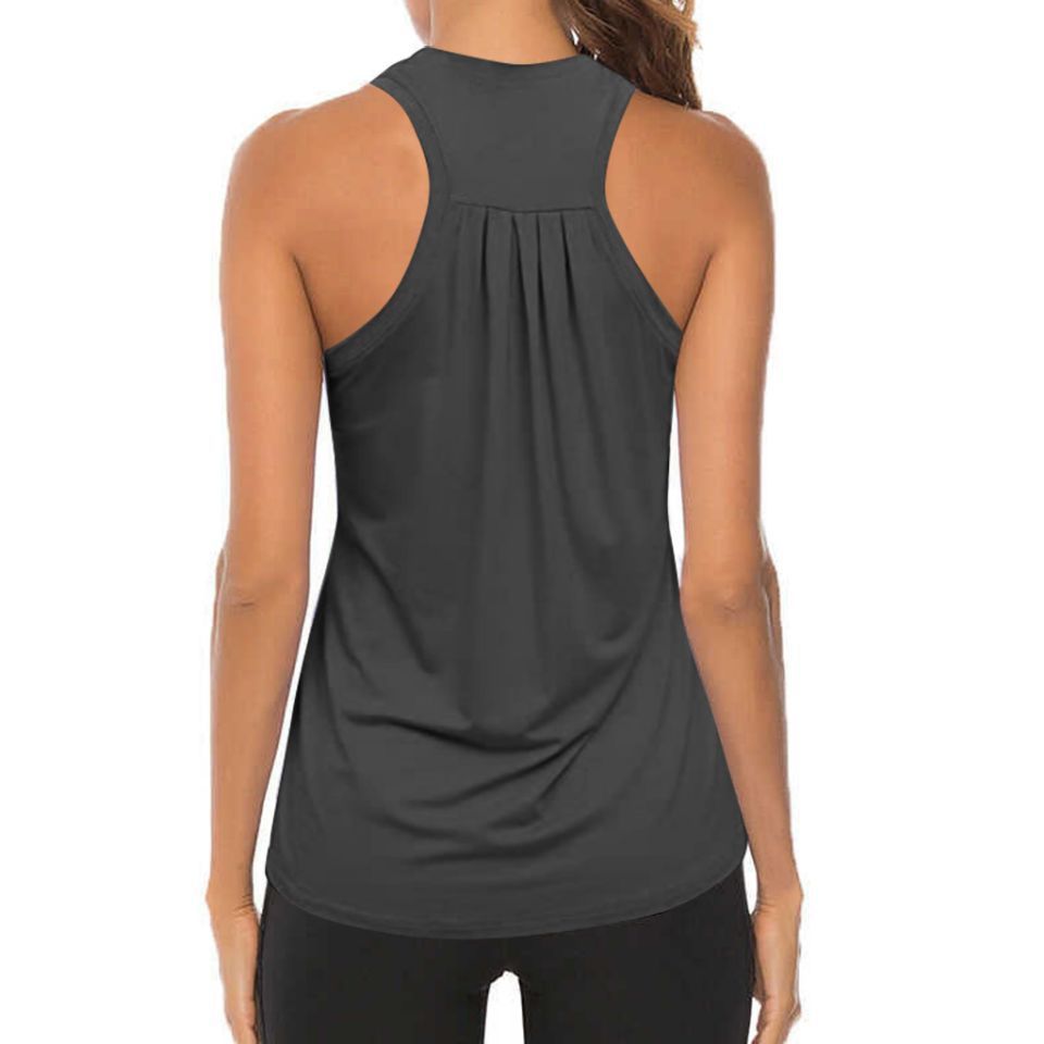2023 Amazon summer new women's clothing European and American yoga sports vest women's fitness top sports T-shirt