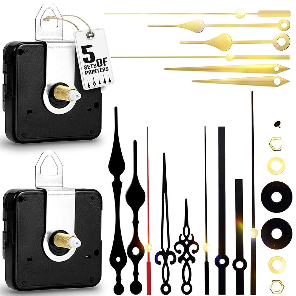 Cross-border in stock DIY clock movement 2 sets of sweep second trace mute clock movement wall clock movement 5 sets of metal hands