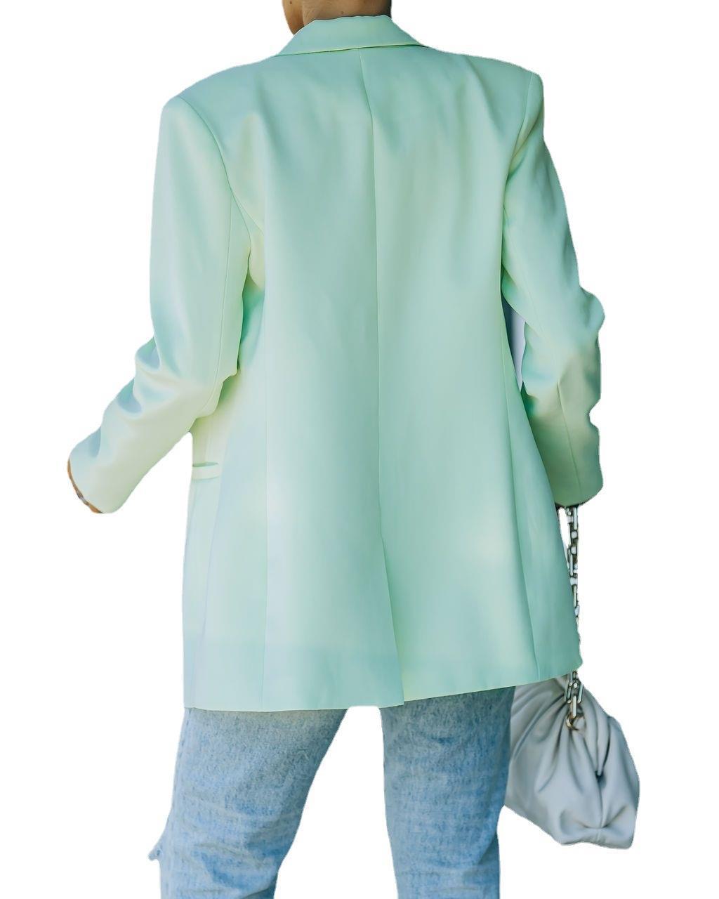 in stock cross-border Europe and the United States in autumn and winter 2022 new temperament professional OL small suit slim slim coat coat women