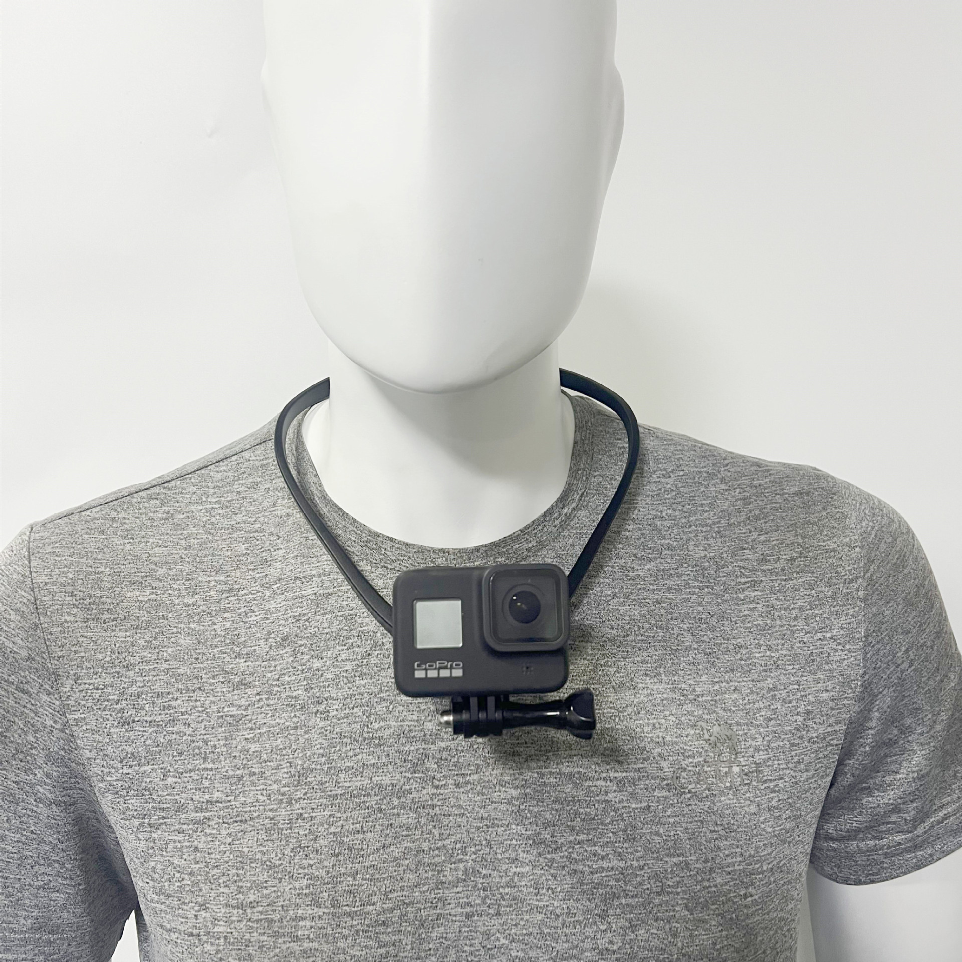 Mobile phone neck bracket Gopro Dajiang sports camera collar shot first view riding Luya fishing accessories