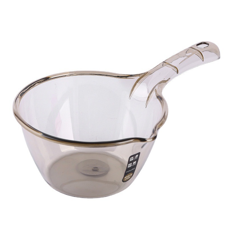 Household kitchen drop-resistant water spoon thickened thick long handle plastic large creative transparent spoon washing spoon