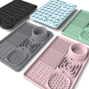 Amazon New Pet Licking Pad Pet Eatware Dog Slow Food Pad Placemat Suction Cup Slow Food Pad Dog Licking Pad