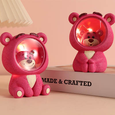 Internet celebrity strawberry bear night light desktop decoration star light decoration children girl student birthday gift