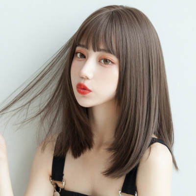 Wig Short Curly Hair Wig Xin Zhilei Short Hair Girl's Wig Short Hair BOBO Hair Medium Long Hair Wig Women