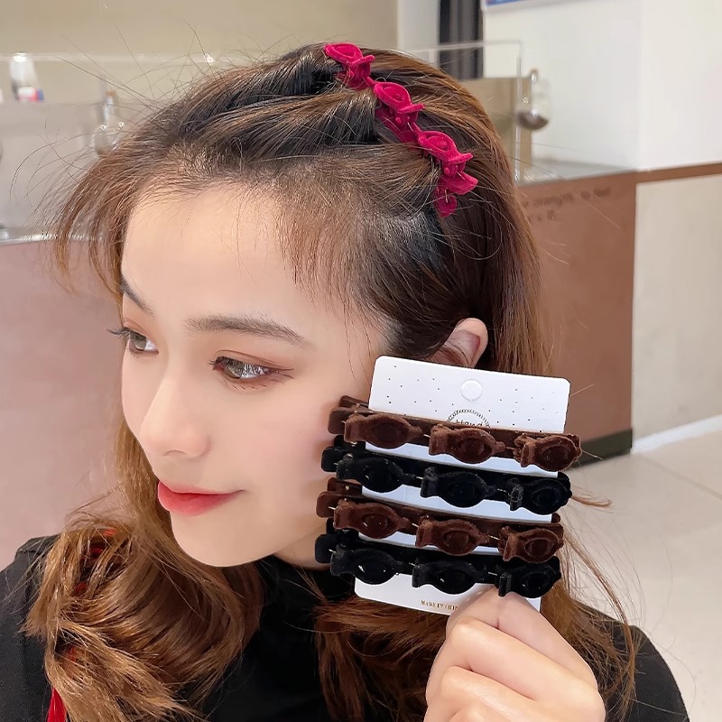 Lazy male editor-in-chief hairpin female forehead side clip bangs clip broken hair finishing artifact duckbill clip hairpin headdress